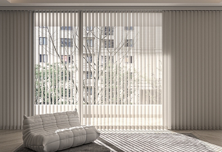 Modern venetian blinds dream curtain 3d model