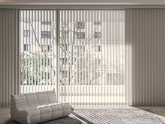 Modern venetian blinds dream curtain 3d model