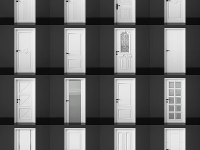Various Stylish Swing Doors in Different Designs for Home Interior Decor 3d model