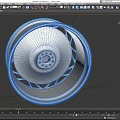 Silver Metallic Car Tire Wheel With Spoke Design And Shiny Surface