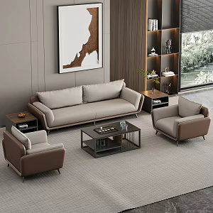 Modern Office Sofa Coffee Table Combination Office Sofa Business Sofa Reception Sofa 3d model