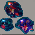 Colorful 3D Inflatable Cartoon Monster Models With Various Shapes And Designs