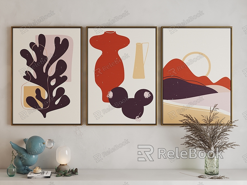 Modern abstract painting art hanging painting model