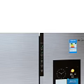 Smart Double Door Refrigerator Freezer With Silver Stainless Steel And Touchscreen
