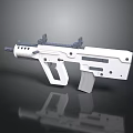 Modern White Assault Rifle With Sleek Design And Tactical Features