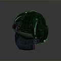 Green Tactical Weapon Helmet With Protective Visor And Secure Straps