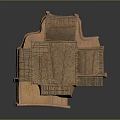 Traditional Clay Building Model With Multiple Roofs Stairs Windows And Wooden Door