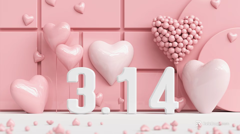 Kids Play Area Design With Pink Background And Heart Shaped Decorations 3d model 