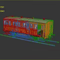 moving railway carriage subway carriage train carriage train carriage train vehicle 3d model