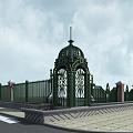 European-style gate Gothic pavilion railing fence 3d model