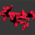 Vibrant Red Marine Animal With Coral Like Shape In Underwater Habitat