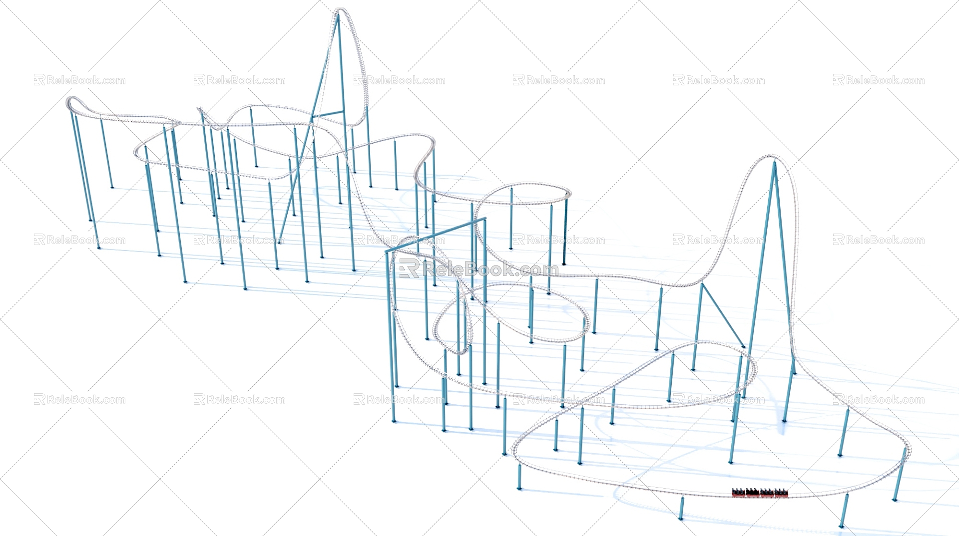 Amusement park Ferris wheel facilities 3d model