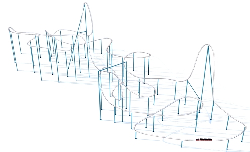 Amusement park Ferris wheel facilities 3d model