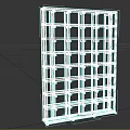 Dark Brown Vertical Display Shelf With Grid Design And Multiple Storage Layers