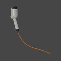 Industrial Charging Equipment With White Body Black Connector And Orange Cable