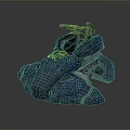 Futuristic Blue Mechanical Vehicle 3D Model With Armored Cockpit And Detailed Structural Design