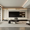TV background wall 3d model