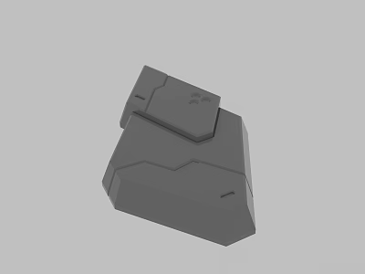 Minimalist Gray 3D Model With Geometric Shapes And Abstract Design 3d model