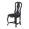 Elegant Antique Accent Chair With Carved Wooden Frame Curved Legs And Upholstered Seat