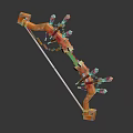 Colorful Bow Weapon With Geometric Shapes And Vibrant Orange Pink Blue Parts