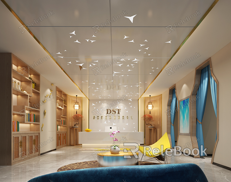 New Chinese Beauty Salon Hall Hall model