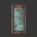 Vintage Painted Drawer Cabinet With Turquoise Orange Finish Golden Handles And Hand Painted Floral Design