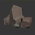 Polygonal Light Brown Stone Rocks With Various Sizes Geometric Cut Textures Dark Background Reflections