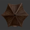 Traditional Wooden Gazebo With Pointed Roof Balustrade Staircase And Detailed Carvings