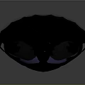 Batman Black Silhouette with Cape and Ears Standing on Gray Gradient Background