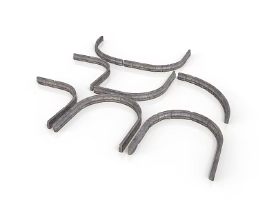 Heavy Duty Industrial Equipment Curved Metal Mechanical Components For Machinery Use 3d model