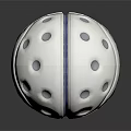 Futuristic Character And Creature With Silver Sphere Blue Accents And Circular Openings