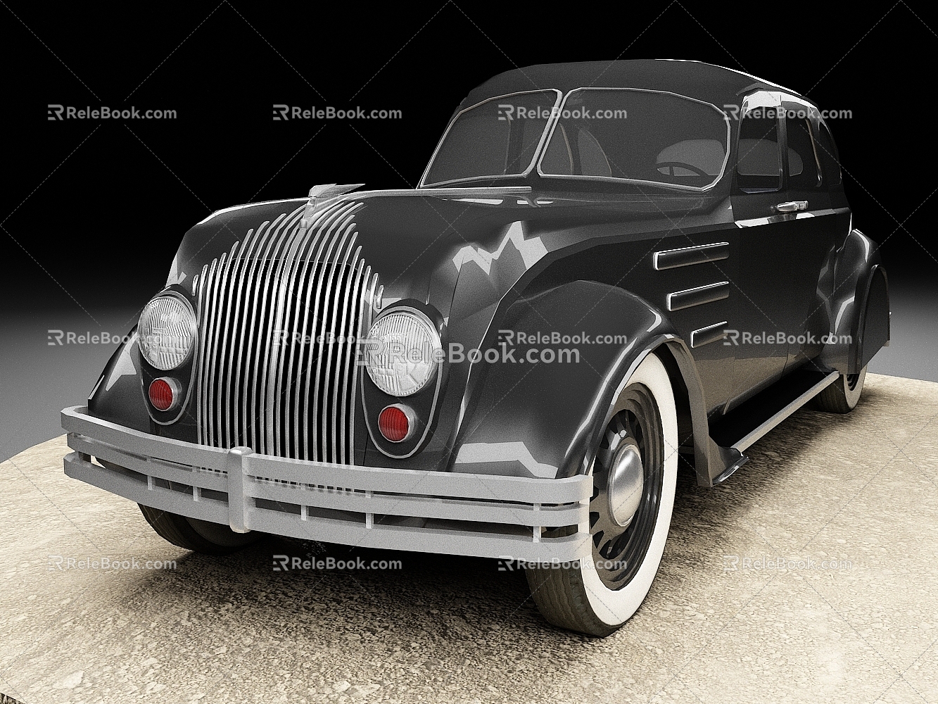 Chrysler Airflow 1930 s car sedan vintage car 3d model