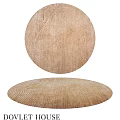 Round Carpet With Natural Wooden Texture Light Brown For Modern Home Decor