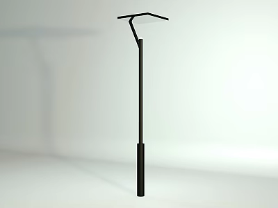Black Slim Pole Outdoor Light With Modern Design For Garden And Street 3d model