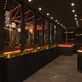 Modern Upscale Restaurant Interior With Warm Ambient Lighting Complete Bar And Comfortable Dining Seats