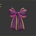 Elegant Black Bow Shaped Decorative Ornament With Golden Trim And Shiny Surface