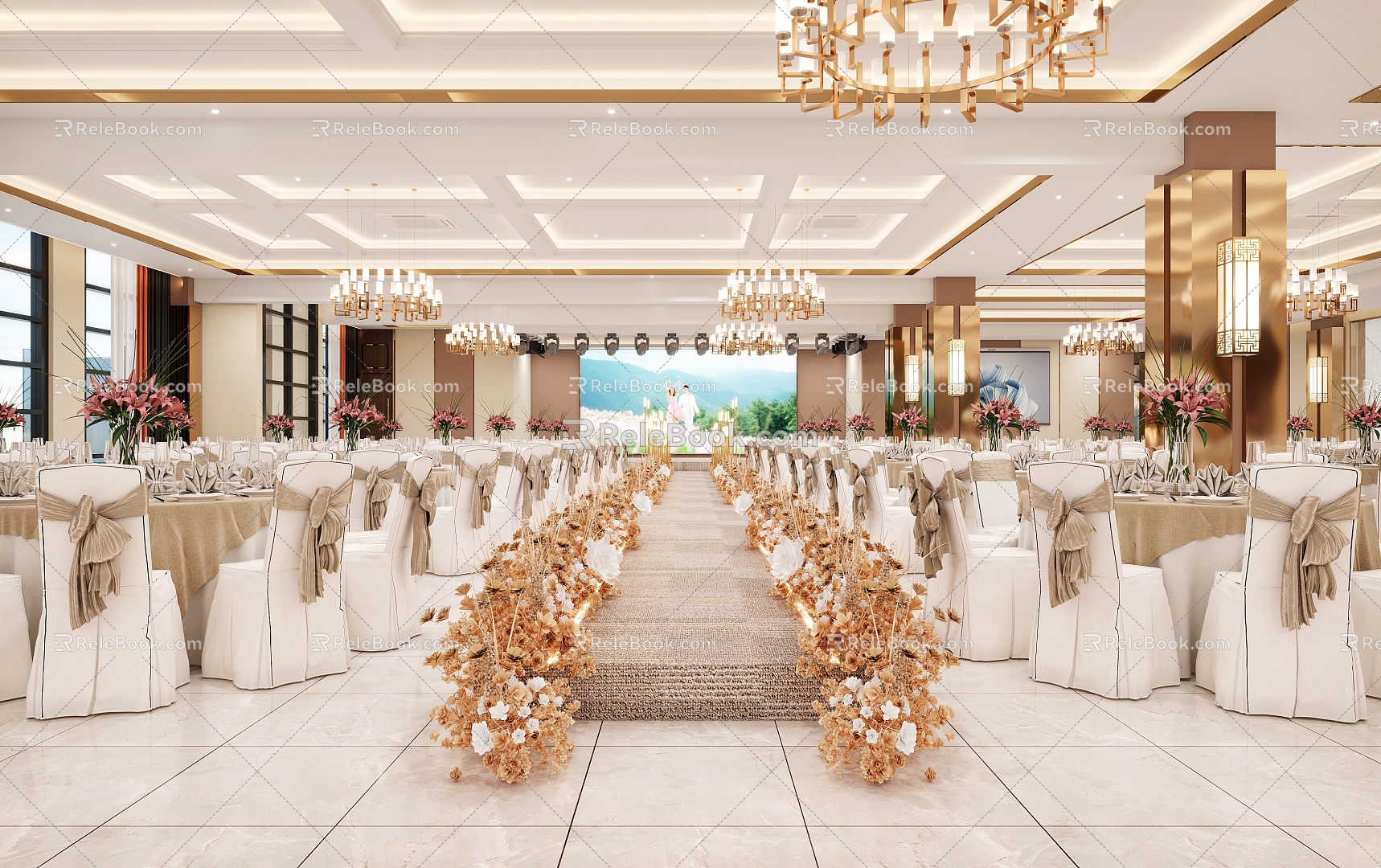 Modern Ballroom 3d model