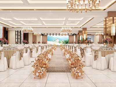 Modern Ballroom 3d model