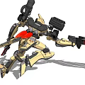 Modern robot mecha up 3d model