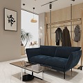 Modern Clothing Store Fur Shop 3d model