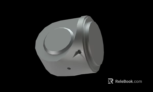 Metal Mechanical Component With Cylindrical Shape And Circular Surface Holes 3d model 