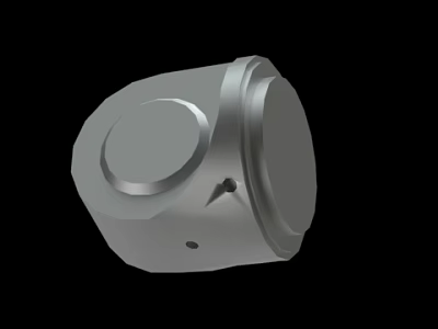 Metal Mechanical Component With Cylindrical Shape And Circular Surface Holes 3d model