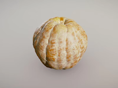 Fresh Peeled Citrus Fruit With Textured Surface And Vibrant Orange Color 3d model
