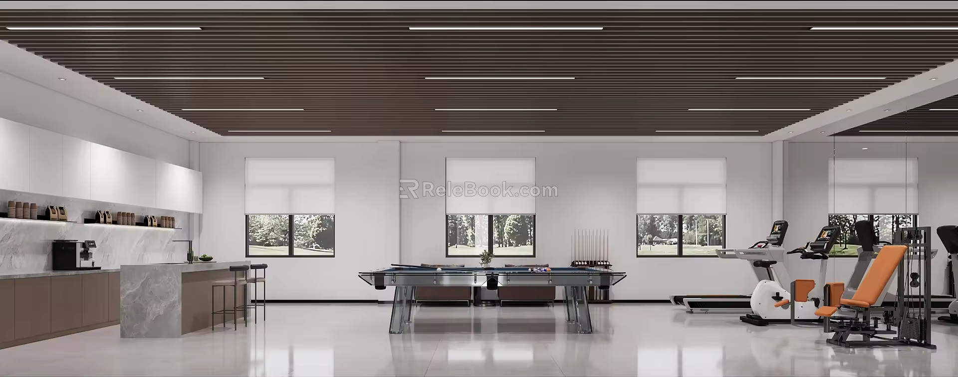 Modern Activity Room 3d model