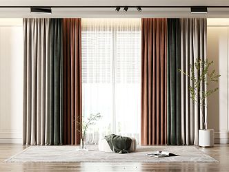 Modern Curtains 3d model