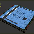 Blue Transparent Electronic Module With Internal Heat Sink And Circuit Structure