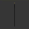 Modern Street Lamp Design With Black Pole And Yellow Lampshade
