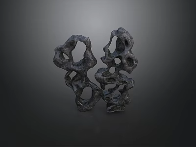 Unique Rockery Stones With Porous Irregular Shape As Garden Decorative Ornament 3d model