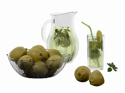 Modern fruit kiwi fruit drink 3d model Modern fruit kiwi fruit drink 3d model