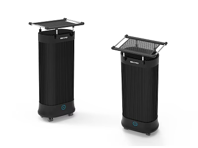 Rowenta Portable Vertical Air Purifiers With Top Covers And Wheels 3d model